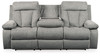 Mitchiner - Fog - REC Sofa w/Drop Down Table