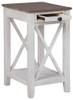 Adalane - Accent Table - White / Gray