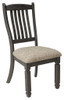 Tyler Creek - Dining UPH Side Chair (Set of 2) - Slatback - Black / Grayish Brown