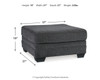 Tracling - Oversized Accent Ottoman - Slate