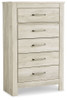 Bellaby - Five Drawer Chest - Whitewash