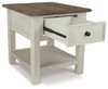 Bolanburg - Rectangular End Table - White / Brown / Beige