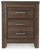 Juararo - Dark Brown - Two Drawer Night Stand