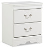 Anarasia - Two Drawer Night Stand - White