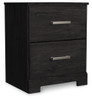 Belachime - Two Drawer Night Stand - Charcoal