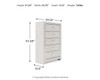 Altyra - Five Drawer Chest - White