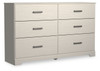 Stelsie - Six Drawer Dresser - White