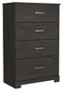 Belachime - Four Drawer Chest - Charcoal