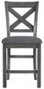 Myshanna - Gray - Upholstered Barstool (Set of 2)