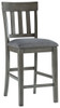 Hallanden - Upholstered Barstool (Set of 2) - Black / Gray