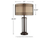 Hanswell - Metal Table Lamp  - Dark Brown
