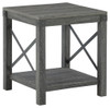 Freedan - Square End Table - Grayish Brown