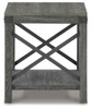 Freedan - Square End Table - Grayish Brown