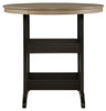 Fairen Trail - Black / Driftwood - Round Bar Table W/Umb Opt