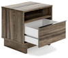 Shallifer - Brown - One Drawer Night Stand