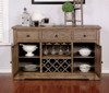 LOCHLAKE 60" Wide Server with Wine Rack