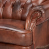 GORDON 87" Wide Top Grain Leather Sofa