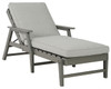 Visola - Chaise Lounge with Cushion - Gray