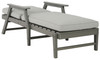 Visola - Chaise Lounge with Cushion - Gray