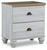 Haven Bay - Brown / Beige - Two Drawer Night Stand