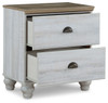 Haven Bay - Brown / Beige - Two Drawer Night Stand