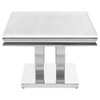 Kerwin - U-Base Rectangle Coffee Table - White And Chrome