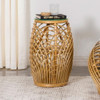 Dahlia - Round Woven Rattan End Table - Natural