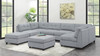 Claude - 7 Piece Upholstered Modular Tufted Sectional - Dove