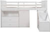 VALMECK White Multi-funcional Twin Platform Loft Bed