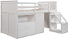 VALMECK White Multi-funcional Twin Platform Loft Bed