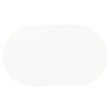 Retro - Oval Wood Top Dining Table - White And Chrome