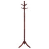 Riona - 6 Hook Freestanding Wood Coat Rack Hat Hanger - Merlot