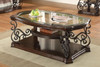 Laney - Coffee Table - Deep Merlot And Clear