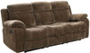 Holden Mocha Reclining Sofa with Storage