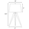 Sabat - Empire Shade Tripod Beside Table Lamp - Black