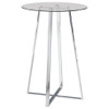 Zanella - Glass Top Bar Table - Chrome