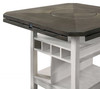 ARCTON Chalk 60" Wide Counter Height Table with Drop Leaves