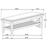 Franco - Bench with Lower Shelf