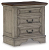 Lodenbay - Three Drawer Night Stand - Antique Gray