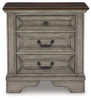 Lodenbay - Three Drawer Night Stand - Antique Gray