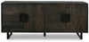 Kevmart - Grayish Brown / Black - Accent Cabinet