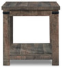 Hollum - Square End Table - Rustic Brown