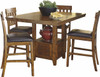 NELA Medium Brown 5 Piece Counter Height Set