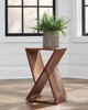 Lily - Solid Reclaimed Wood Accent Side Table - Natural