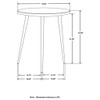 Acheson - Round Marble Top Side Table - White And Gold
