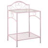 Massi - 1-Shelf Nightstand With Glass Top - Powder Pink