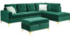 KUARRI Green Velvet 107" Wide Reversible Sectional 