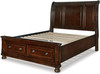 Atlas Dark Brown Storage Sleigh Bed