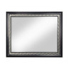 Nicola - Mirror - Silver PU & Black Finish