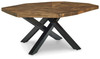 Haileeton - Brown / Black - Oval Cocktail Table